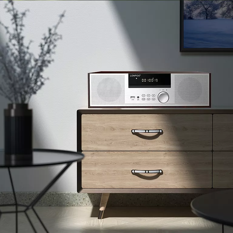 Nostalgic Home Stereo System with Bluetooth,LP-816