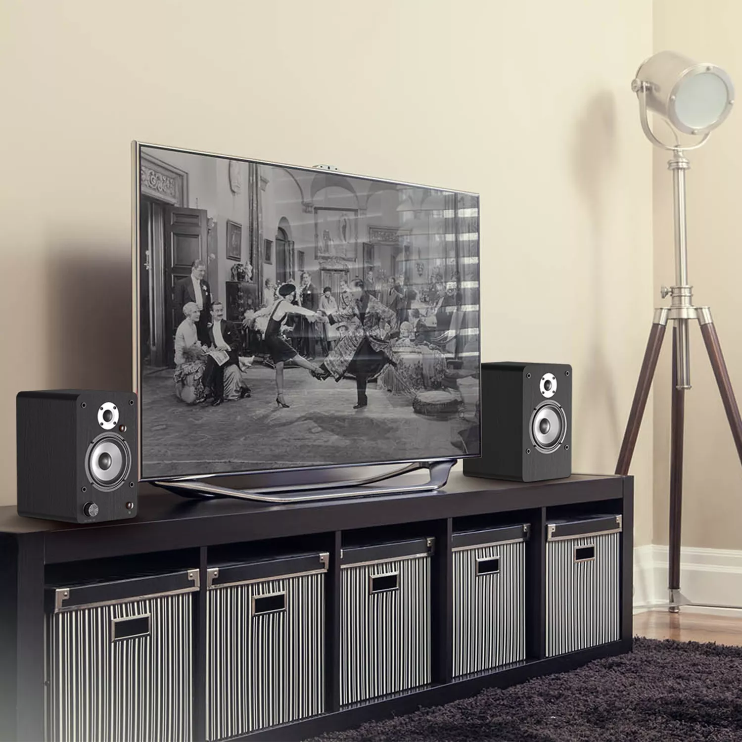 2.0CH Powered Bookshelf Speakers for Record Player