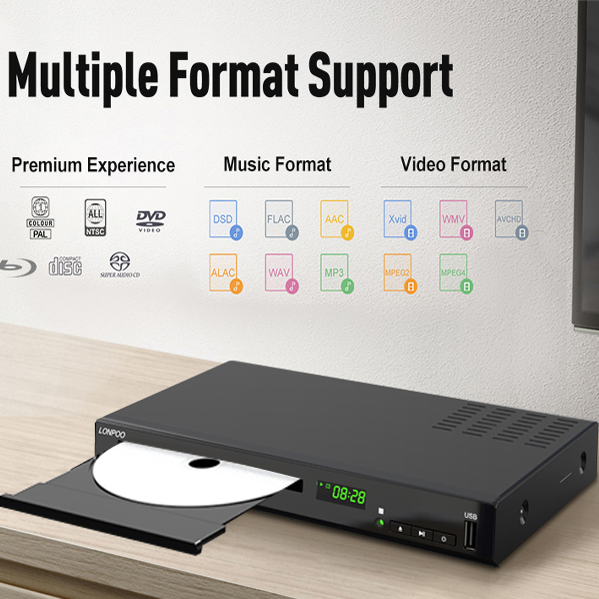 Blu Ray DVD Player, Metal Enclosure, LP-100 - 网站