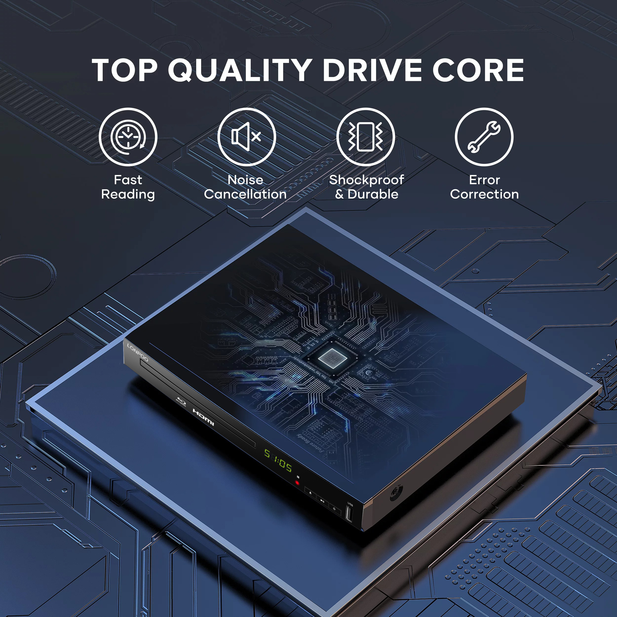 Blu Ray DVD Player, Metal Enclosure, LP-100 - 网站