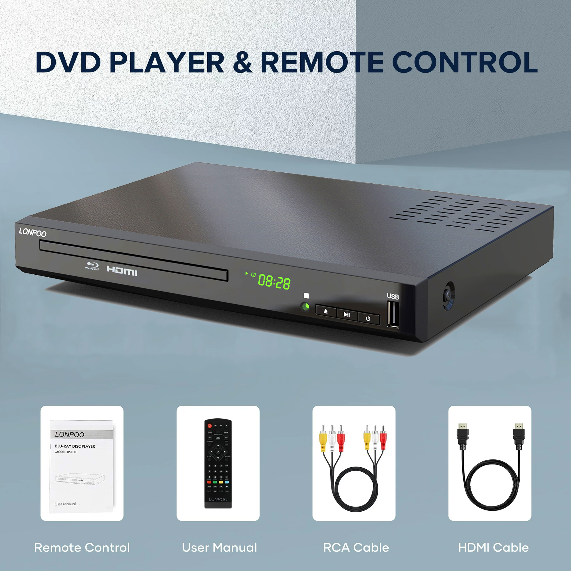 Blu Ray DVD Player, Metal Enclosure, LP-100 - 网站