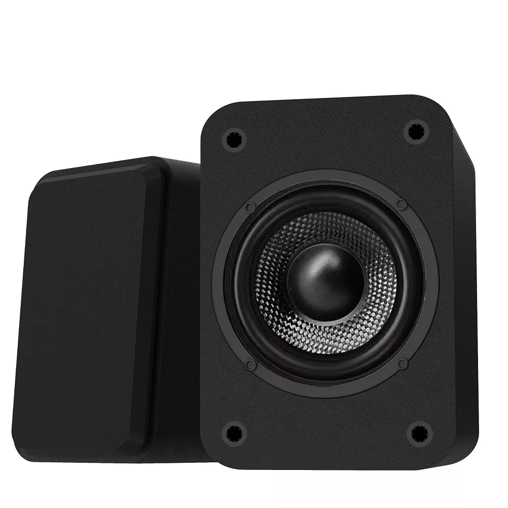 3'' Dual Cone Drivers Powered Stereo Speakers for Turntable PC TV AUX